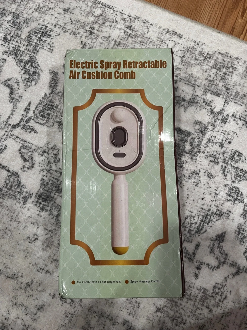 Electric spray rechargeable air cushion comb